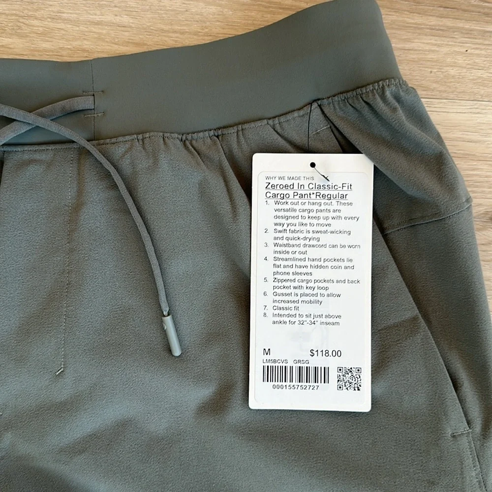 Lululemon Zeroed In Classic-Fit Cargo Jogger Regular color grey sage